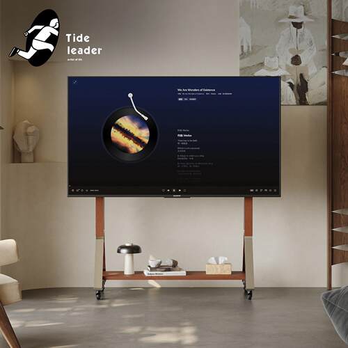 Tide leader中古风落地电视壁挂架带轮客厅网红不锈钢移动电视柜