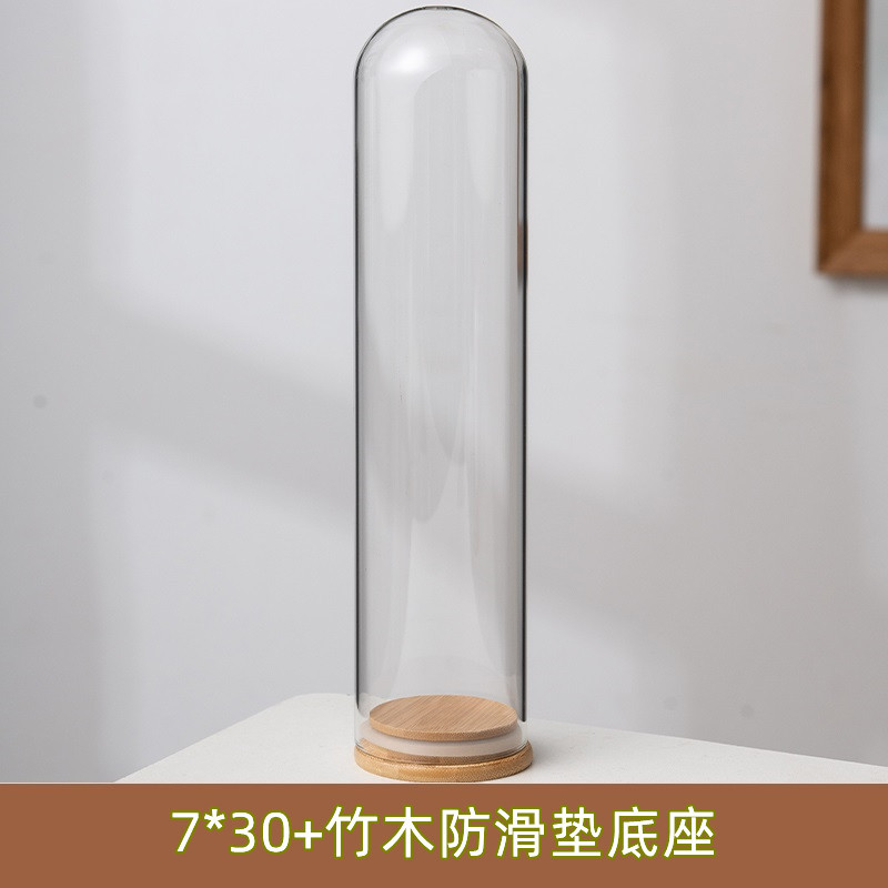 加高摆件展示罩配饰品摆件玻璃罩手模摆放公仔密封罐桌面手串