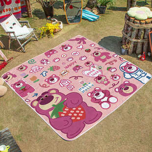 踏青草莓便携棋盘野餐防潮垫垫隔热格草坪垫防水春游野炊熊垫沙滩
