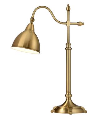 高档时浪尚弯管铜台灯 轻奢头灯欧式创意台灯 床简美约书房灯装饰