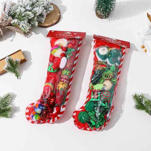 Christmas Cat Toys Set 15Piece Interactive SelfPlay Cat