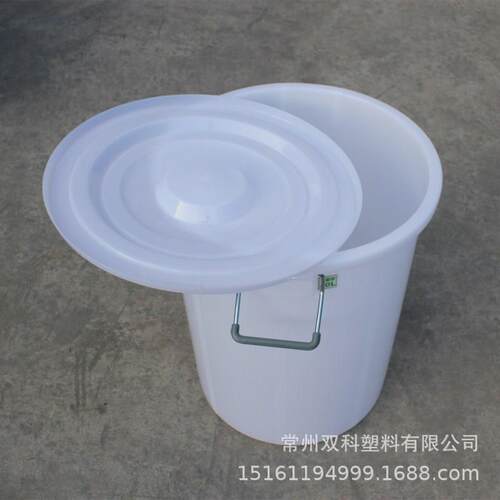 新款直销160L塑料水桶霍邱提水桶加厚铁柄桶白色发酵桶苏州酿酒塑