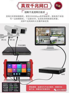 精明鼠NF-IPC712ADH多功能工程宝网络监控仪ipc同轴模拟高清视频