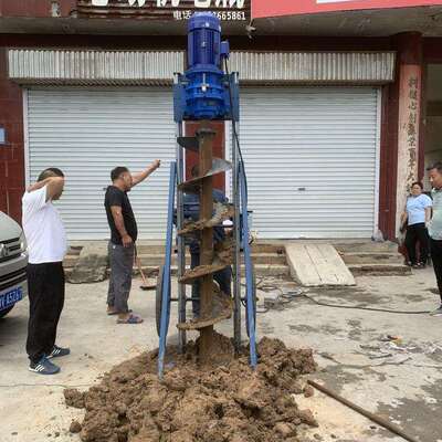 电动支架式钻孔机河堤加固探测打洞机管桩芯清理泥浆取芯长螺旋