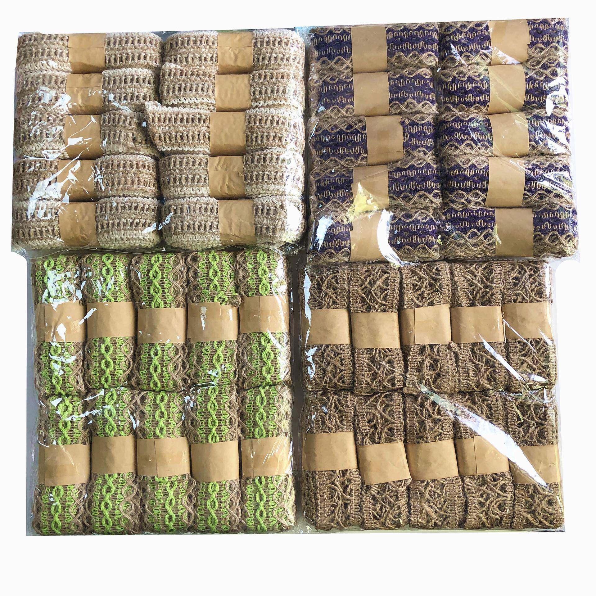 本色麻绳卷套装手工制作材料手工DIY麻布卷花边麻布袋装装饰绳子
