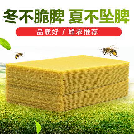 长冀中蜂巢础中锋巢础蜂蜡片蜂箱全套养蜂工具蜜蜂巢脾巢基巢巢皮 - 实物图