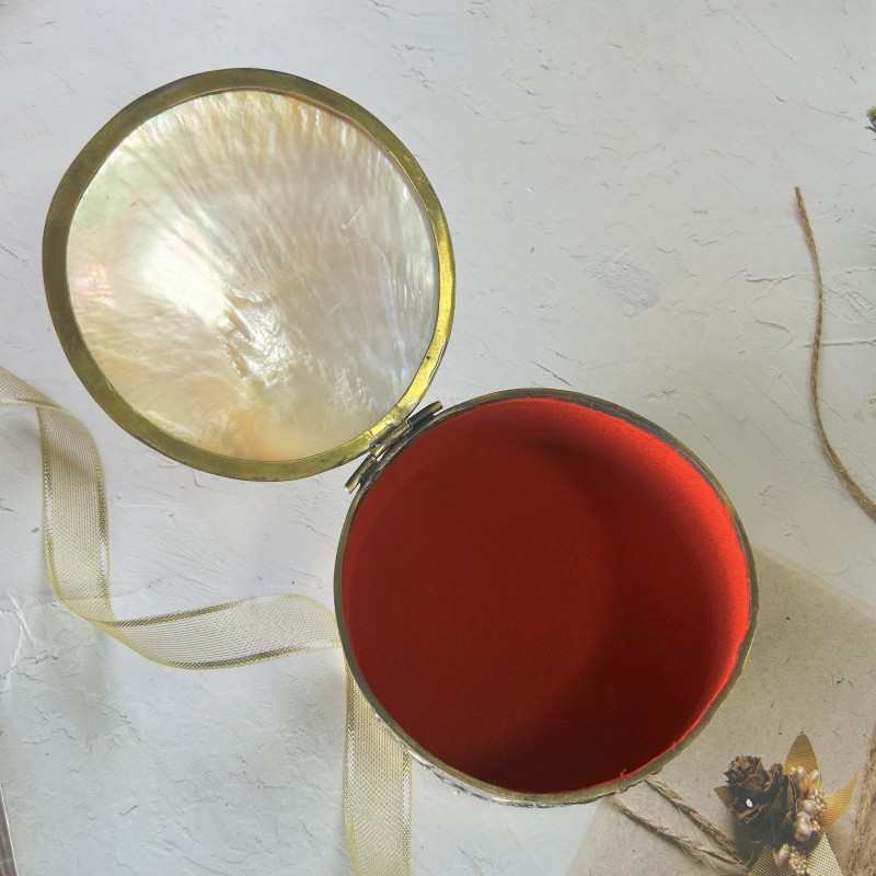 海螺贝壳创意手工首饰盒澳洲鲍鱼壳工艺品摆件珠宝盒手工镶嵌收纳