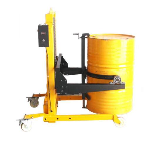 450kg半电动翻转油桶车倒料堆高车Semi-electric oil drum truck