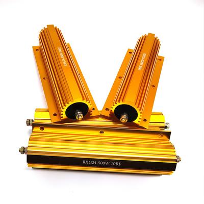 RXG24大功率黄金铝壳电阻器汽车解码限流预充电阻25W50W100W200W