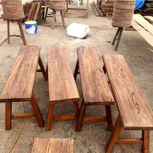 民宿榆木长条凳老式长条大板凳长条餐厅复古传统做旧板凳