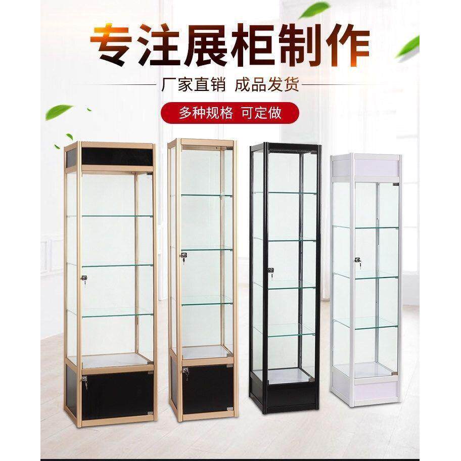 加厚铝合金玻璃乐高手办展示柜 透明可升降模型玩具收藏柜 钢化玻