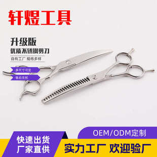 6.5寸宠物剪刀牙剪平剪宠物修毛剪宠物弯剪剪毛狗狗猫工具套装