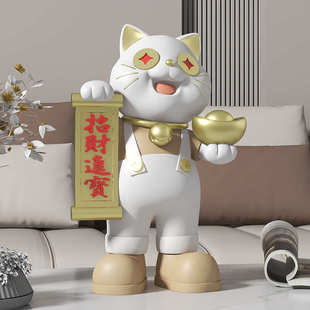 招财进宝招财猫开业摆件公司前台收银台装饰品乔迁新居创意小摆件