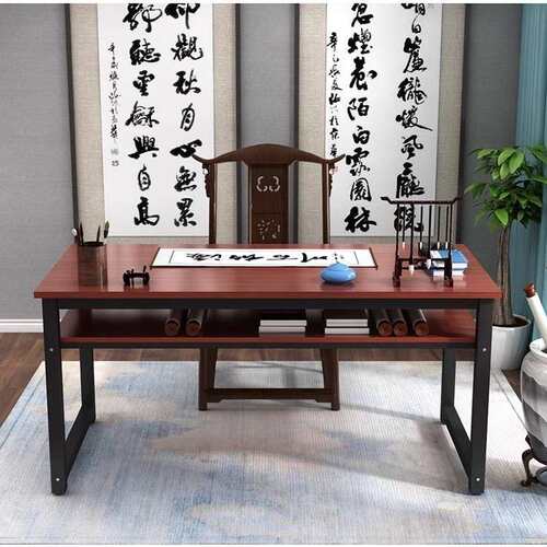 书法桌子长条桌绘画桌培训桌双层电脑桌家用长方形书桌写字桌