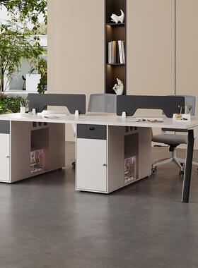 职员办桌办公桌椅组合工约简现UJA代2双4四6六人员工公家具位办公