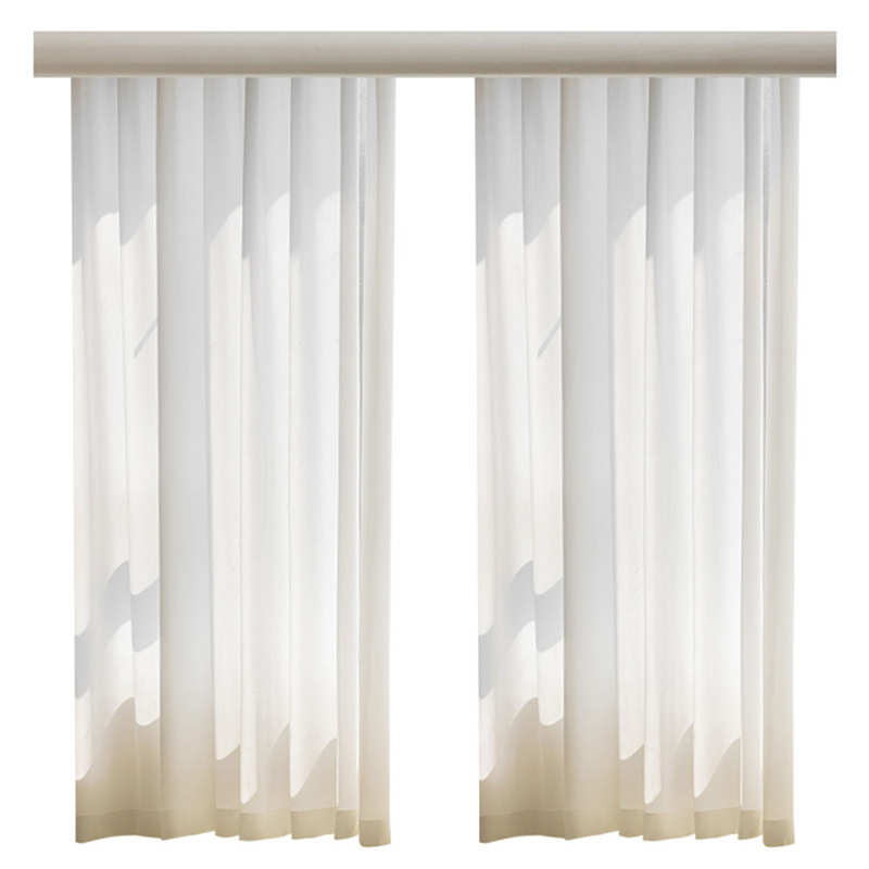 绍兴柯桥厂家透光不透人白纱日式简约百叶纱客厅卧室飘窗防蚊窗帘