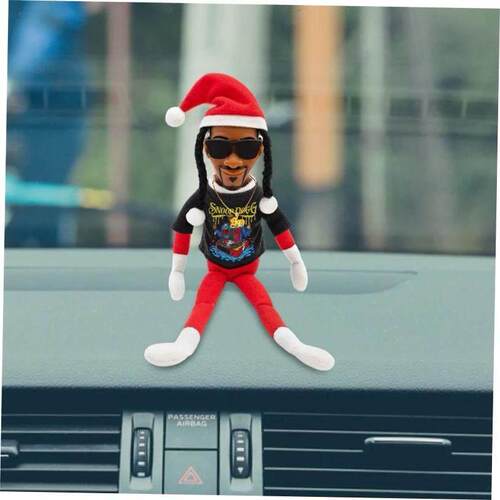 Christmas Red Plush Figurine Christmas Elf Doll Snoop on The