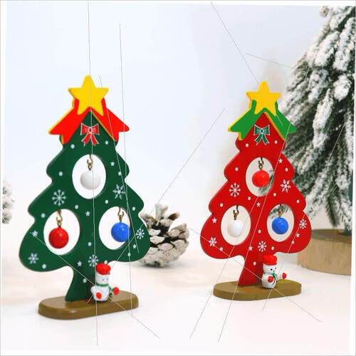 Small Christmas tree children DIY toy tabletop decoration