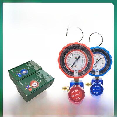 鸿森雪种加液表R410a/R32加氟表冷媒表雪种表 空调加氟单表HS-468