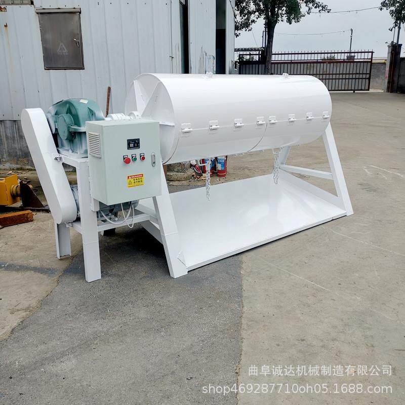 冲压件六角滚筒抛光机火烧铁批量处理除锈研磨机滚筒抛石机设备