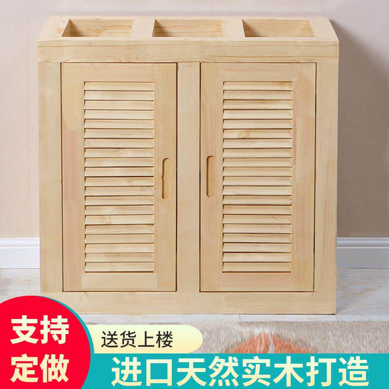 定做实木鱼缸底柜底座松木草缸架子客厅隔间鱼缸柜家用水族箱鞋柜