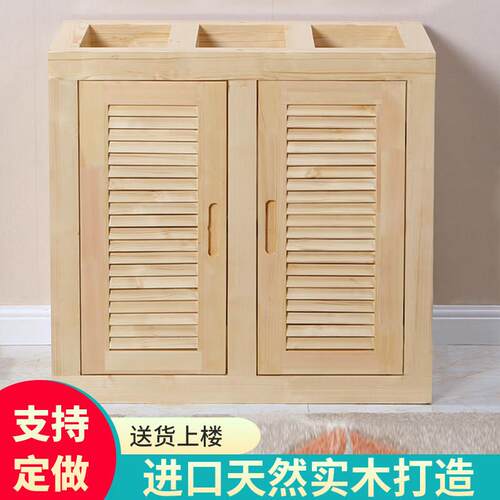 定做实木鱼缸底柜底座松木草缸架子客厅隔间鱼缸柜家用水族箱鞋柜