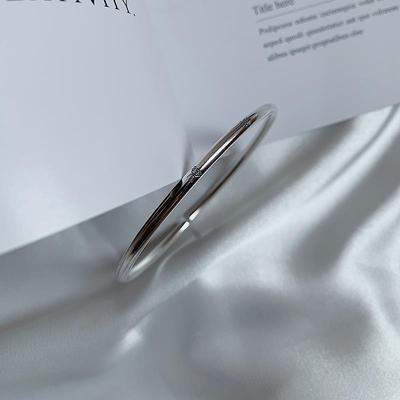 高档一十口七银手作国 999足 小众复古风平安喜乐 简约开纯银实心