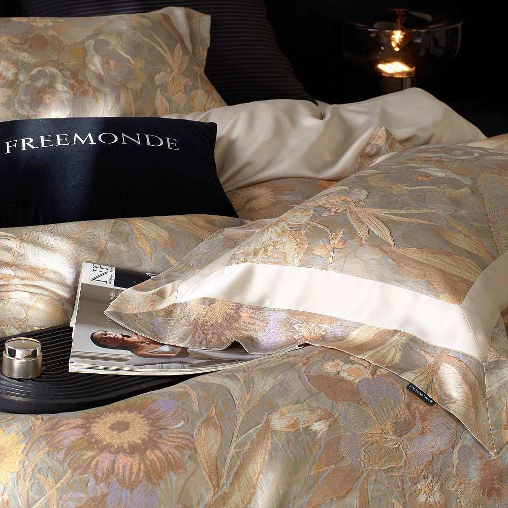 凉高端感赛尔丝精被套床单莱兰品裸天美式奢睡床轻四春夏件套滑丝,床上用品,床品套件/四件套/多件套,淘宝优惠券,粉丝福利购,淘宝优惠卷