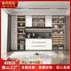 极简轻奢风铝合金酒柜定制家用餐厅客厅展示收纳带灯组合餐边高柜
