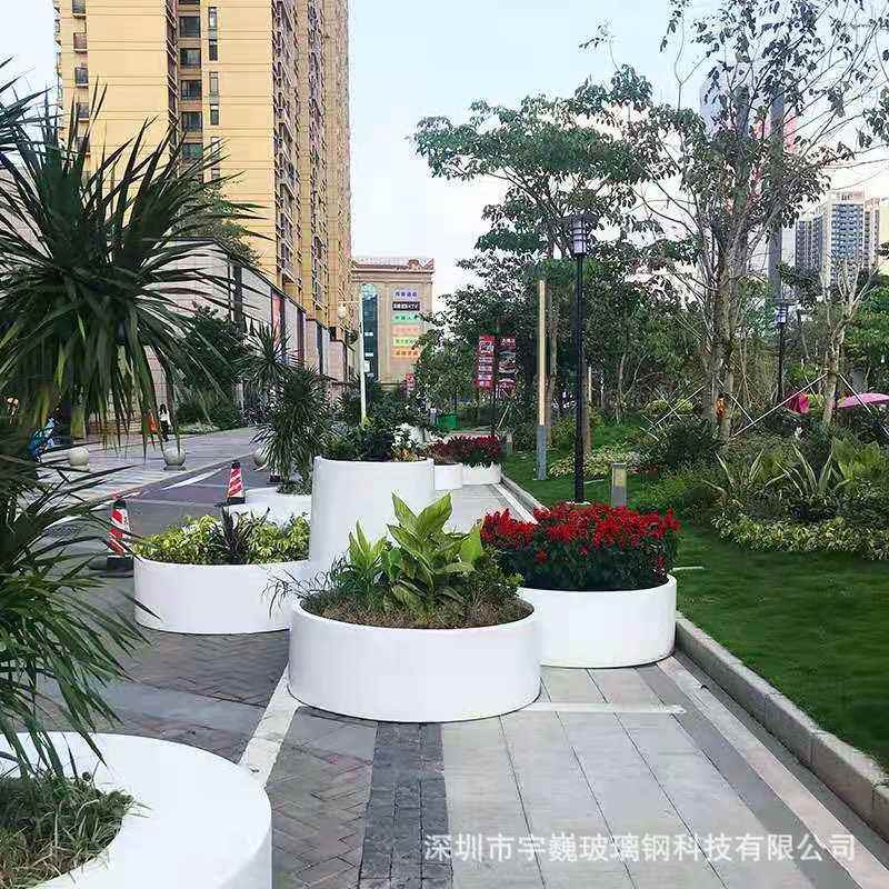 园林景观玻璃钢坐凳可移动玻璃钢树池座椅开业美陈商业楼盘休息椅