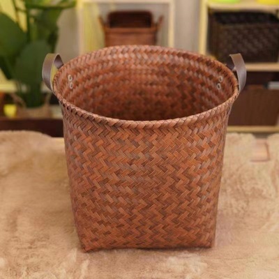 手工仿藤编脏衣篮收纳筐美式大框编织收纳筐
