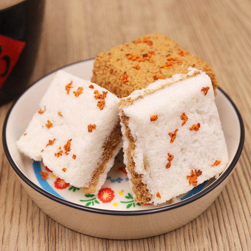 白糖桂花糕红糖糯米糕花生夹心糕手工糕点早餐即食小吃零食200g装