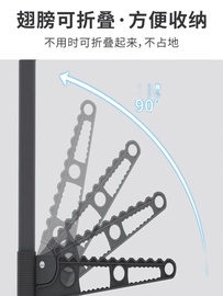 顶天立地落地晾衣架室内免打孔置衣架阳台挂衣神器晾衣杆伸缩架子