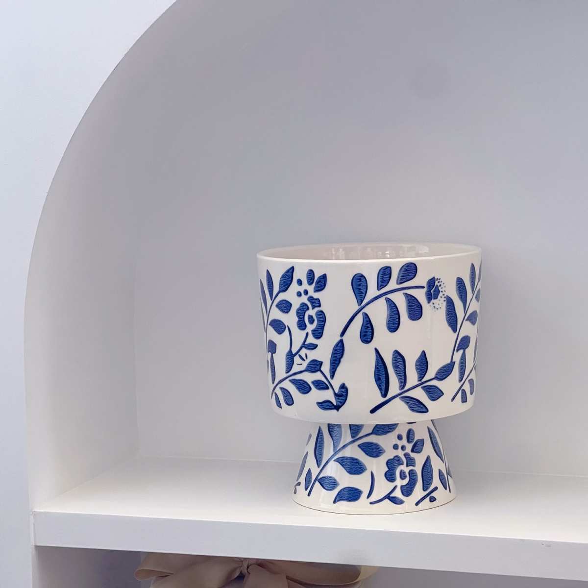 青花瓷纹蝴蝶兰陶瓷花盆中国风室内复古装饰瓷器绿植花卉通用盆