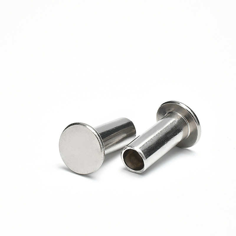 厂家直销304不锈钢GB875平头半空心铆钉M2M8平圆头半空芯中空铆钉