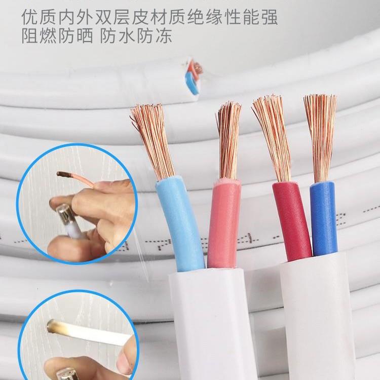 厂家电源线家用纯铜4电缆电线软线二芯国标护套线2芯铜芯平方盛邦