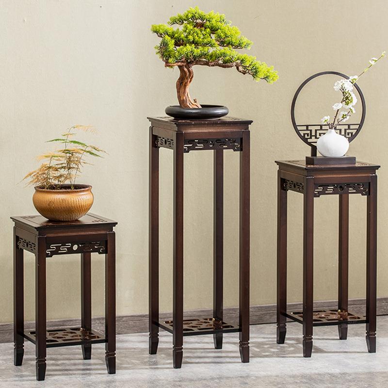花架子室内花台花盆架客厅落地式吊兰架花几中式花架盆景置床笠