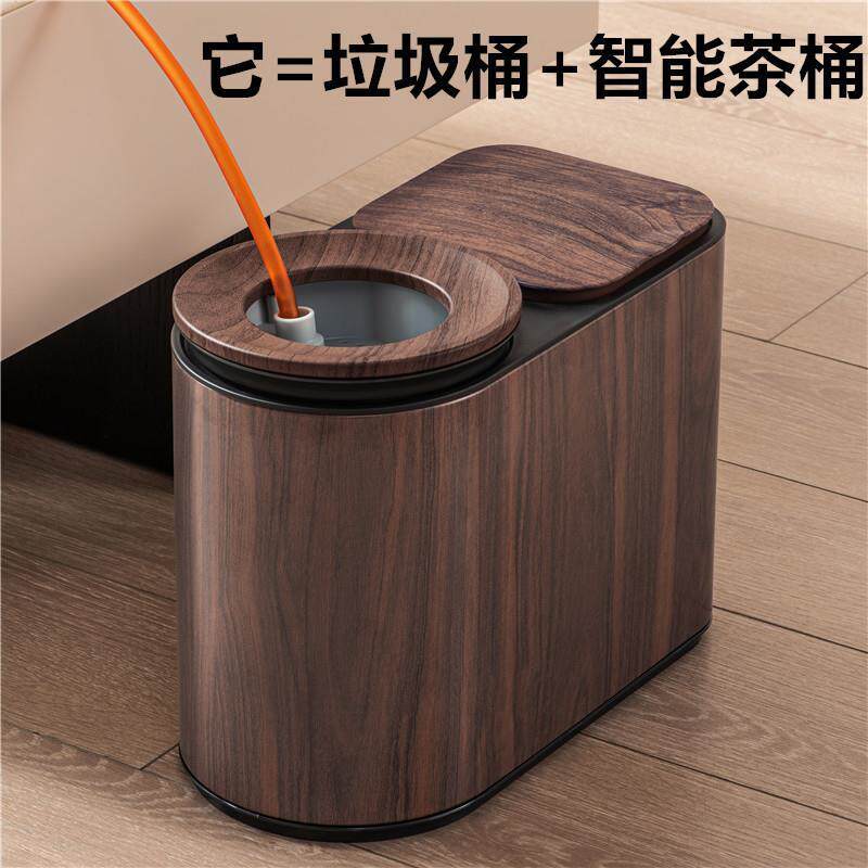 2026新款复古茶水桶干湿分离废水桶茶渣过滤大容量排水桶茶具配件
