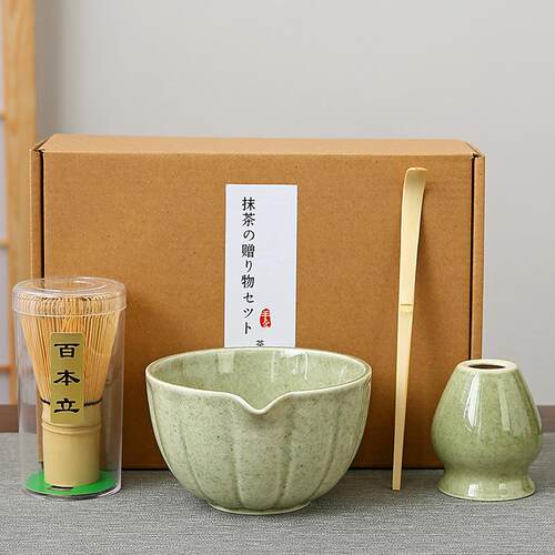 爆品日式抹茶套组陶瓷抹茶碗茶筅立茶勺百本立宋代点茶工具