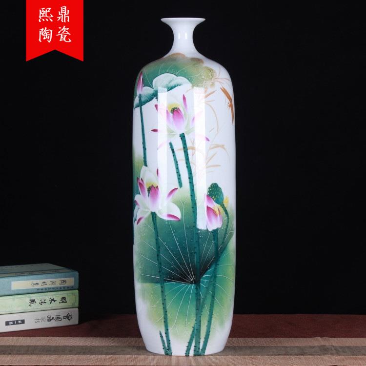 中国风手绘陶瓷摆件作品落地花家居酒店柜台玄关装饰品