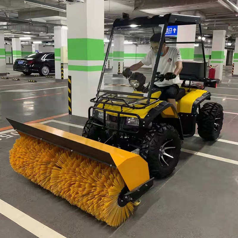 小型扫雪机手推式自走齿轮柴油市政驾驶滚刷式抛雪清雪除雪机工厂