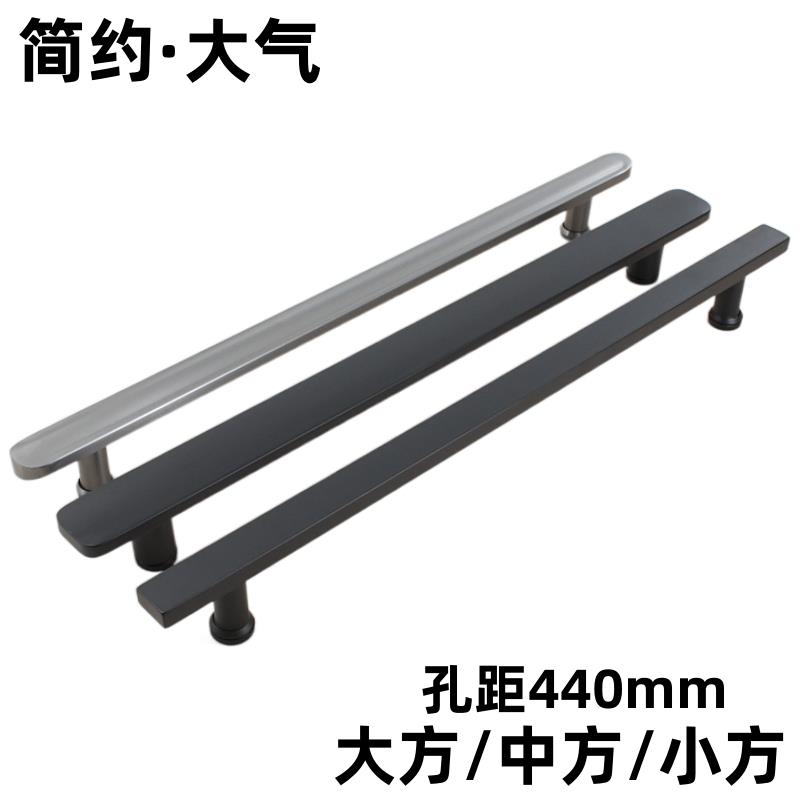 不锈钢304浴室玻璃门把手 淋浴房移门拉手 孔距440mm隔断门把