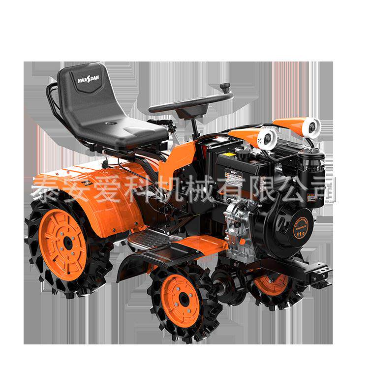 田园管理机195型风冷柴油机乘坐式微耕机开荒小块地丘陵旋耕机