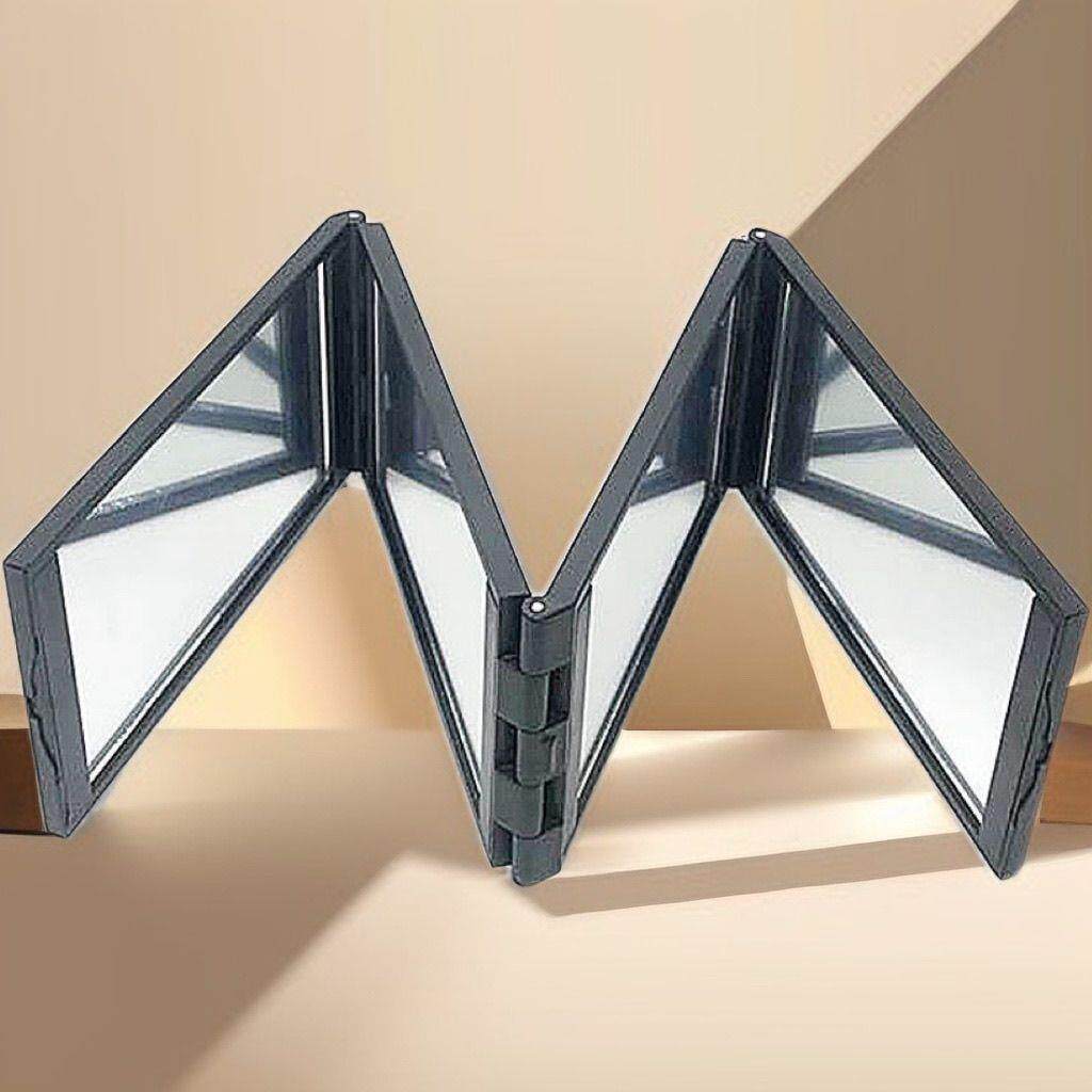 新款四面折叠镜子便携式化妆镜随身小镜子后脑勺全方位镜子