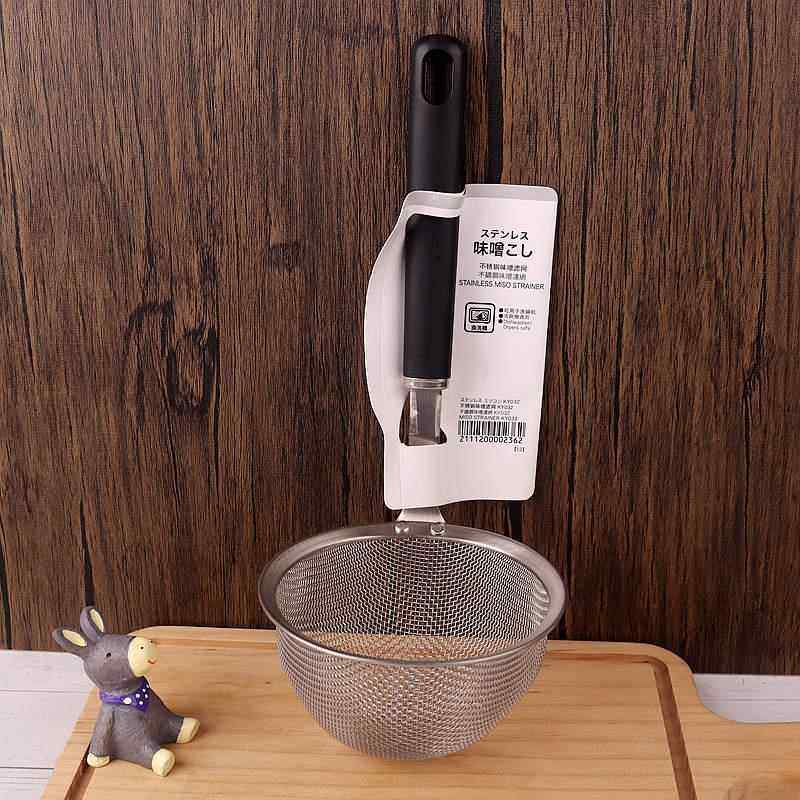日本似鸟家居不锈钢味增滤网漏网火锅手持餐具便利可用於洗碗机,厨房/烹饪用具,漏勺/滤网勺,淘宝优惠券,粉丝福利购,淘宝优惠卷