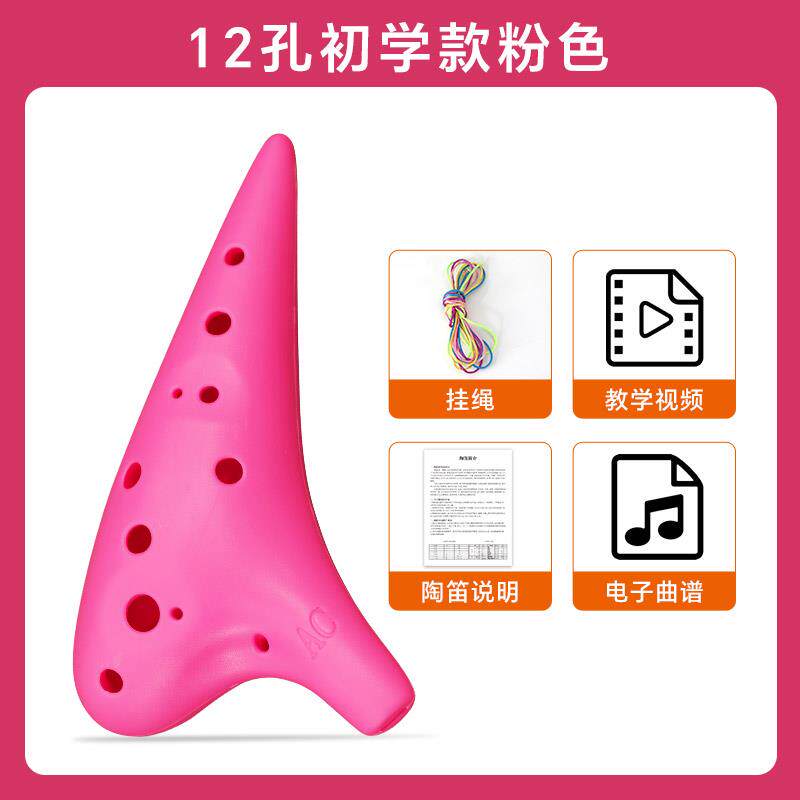 正品天鹅陶笛乐器12孔C中音小学生A儿童初者十树脂二塑料专业调学