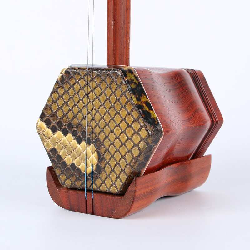 红木二胡  黑檀 民族乐器 红花梨木二胡琴 素杆龙头六角 二胡批发