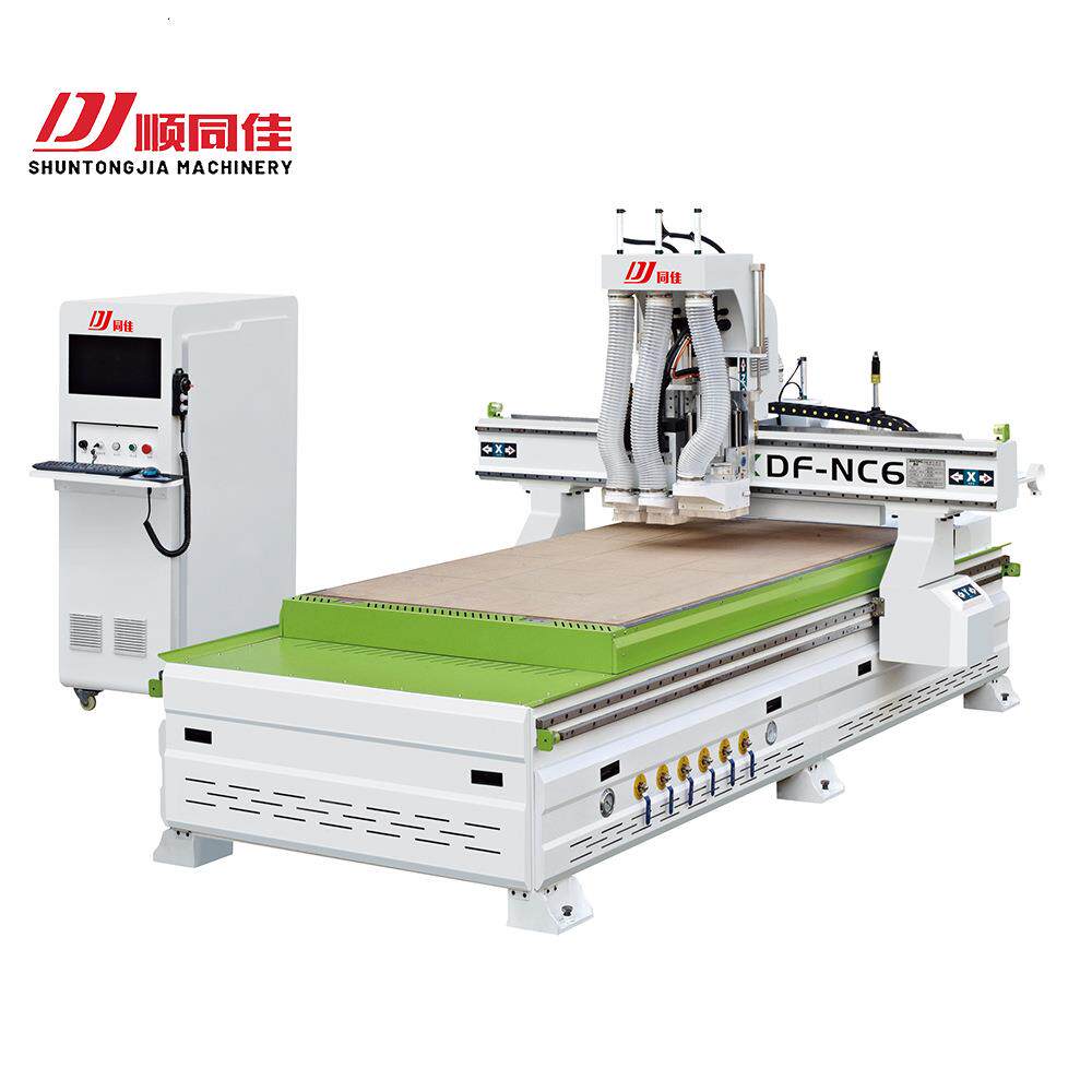 DF-NC6数控开料机双主轴加钻包木工板式家具智能切割打孔设备