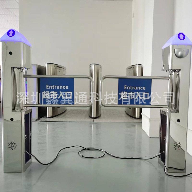 超市入门门禁摆闸雷达感应圆柱门禁闸机商场人行通道翼闸速通门