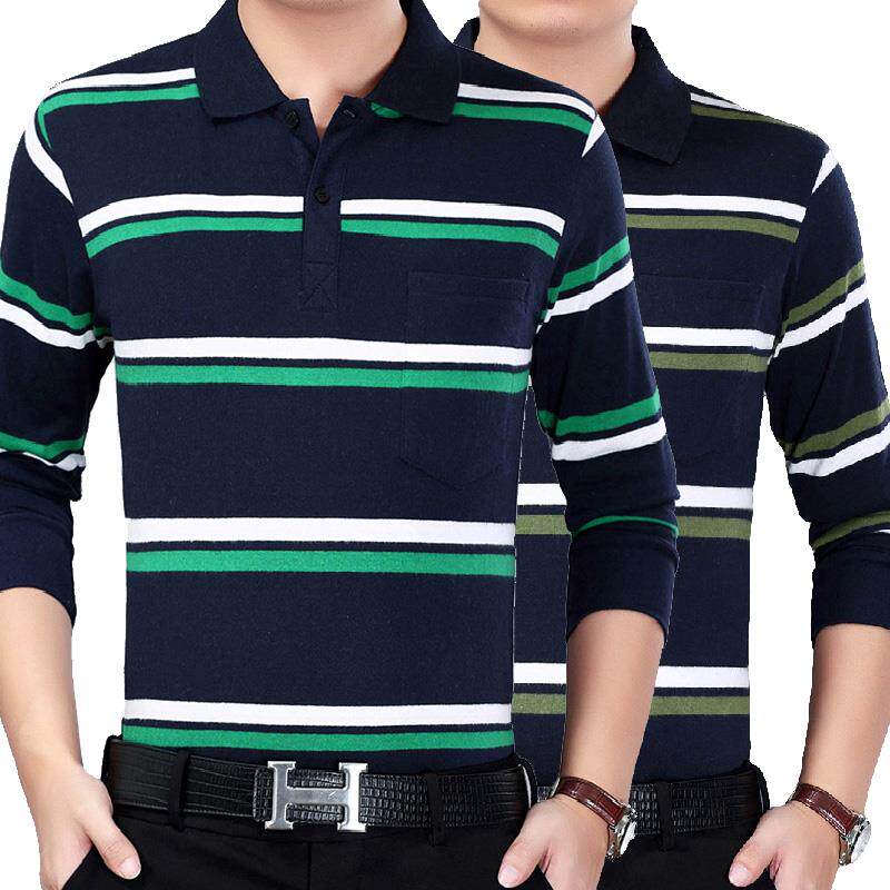 高档2件装真口袋服春秋工地活衣秋衣长袖T恤男年爸爸装外干穿中工